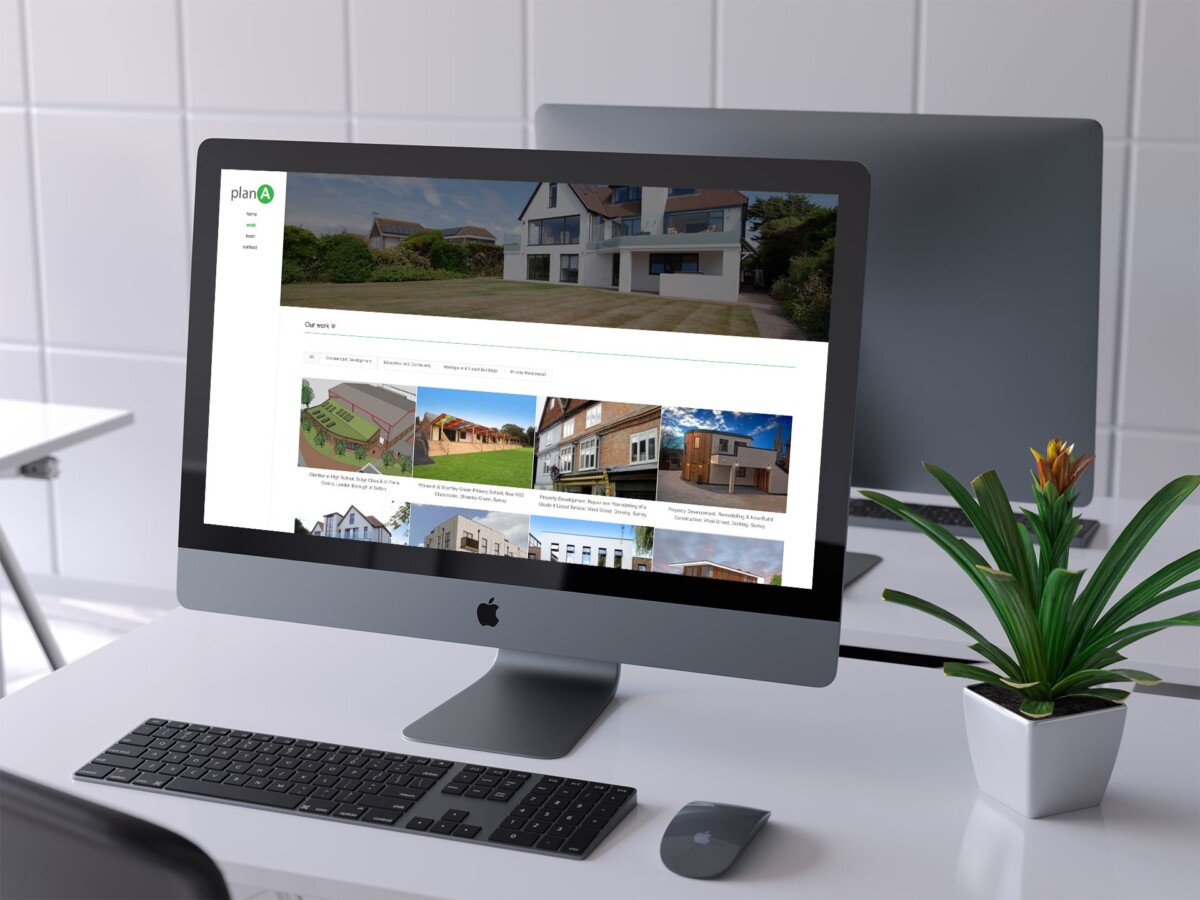 iMac PlanA website homepage 1 iMac PlanA website homepage 1